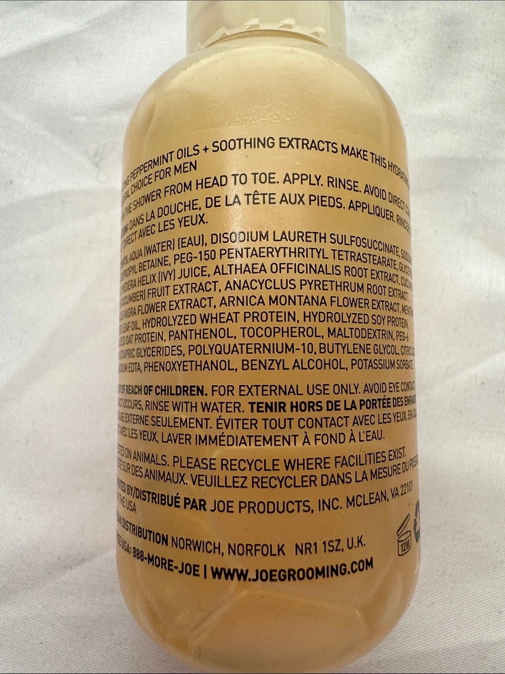 Lot of 2 Joe Grooming ONE Refreshing Hair, Face, and Body Wash – 1.7 fl oz Trave
